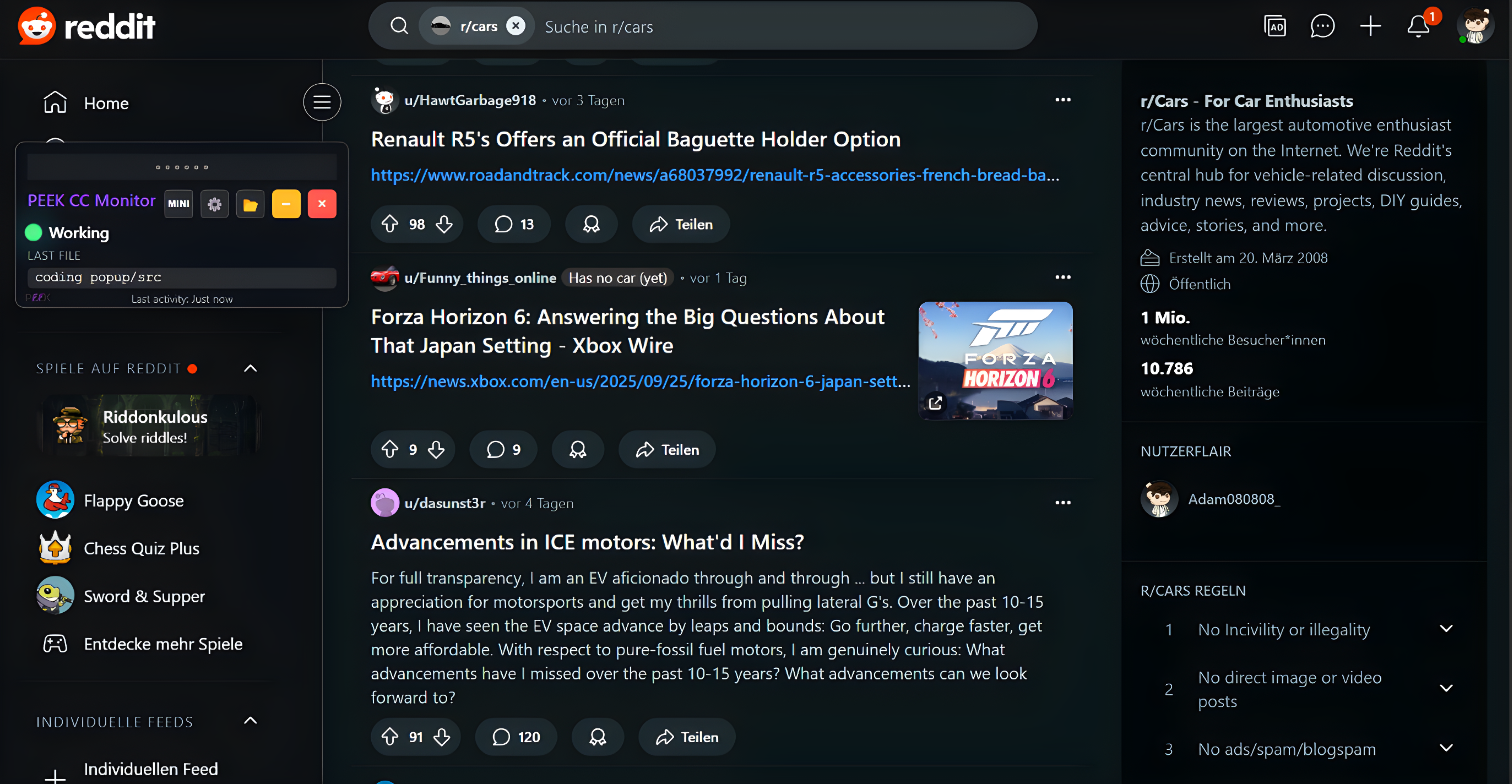 PEEK CC Monitor in Action